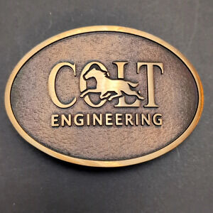 Colt Engineering Brass Men's Advertiser's Belt Buckles, Attributes Calgary .